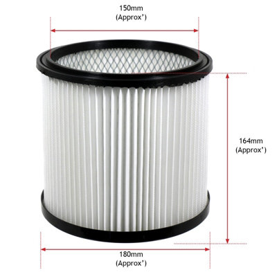 Filtro Cartuccia Di Ricambio SPARES2GO Per Aspirapolvere Karcher WD3230, WD3250, WD3300 – Wet & Dry