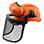 SPARES2GO Chainsaw Safety Helmet with Mesh Visor and Ear Muffs