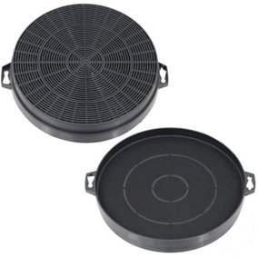 SPARES2GO Charcoal Carbon Air Filters compatible with B&Q Cata Designair Cooke & Lewis Cooker Hood Extractor Vent (Pack of 2)