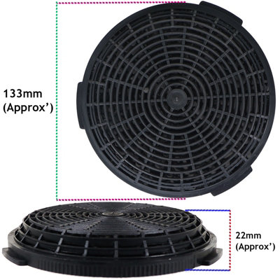 SPARES2GO Charcoal Carbon Filters For New World For Belling For Stoves ...