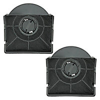 SPARES2GO CHF303 Type Charcoal Carbon Odour Filter compatible with Elica Cooker Hood Fan Vent (Pack of 2)