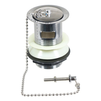 SPARES2GO Chrome Slotted Sink Basin Bathroom Kitchen Waste Chain Stay ...