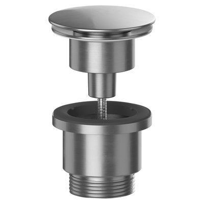 SPARES2GO Clicker Basin Waste Plug 1 1/4" 60mm Click Clack Bathroom