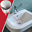 SPARES2GO Clicker Basin Waste Plug 1 1/4" 60mm Click Clack Bathroom Sink Pop Up Push Dome (Gloss Chrome)