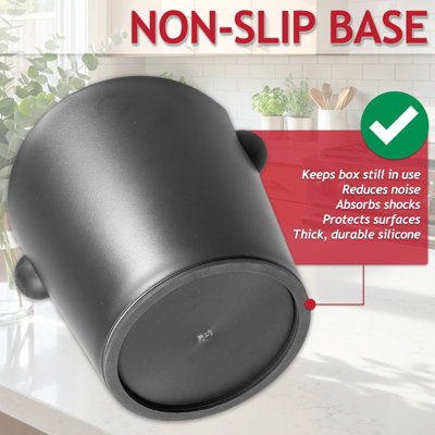 Coffee Knock Box, Stainless Steel Espresso Knock Box Non Slip Coffee