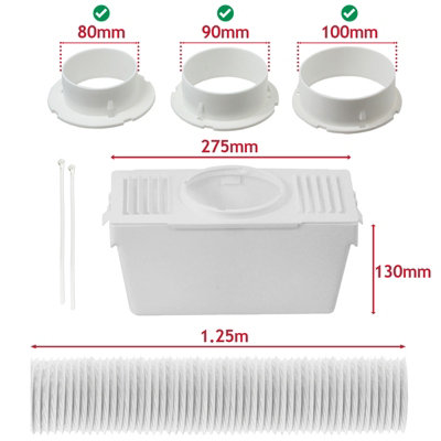 Kit Di Ventilazione Per Asciugatrice White Knight C4317WV – Scatola Con Tubo Flessibile – Ufixt