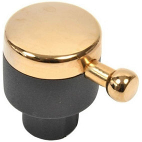 SPARES2GO Control Knob compatible with Rangemaster / Falcon 90 110 Classic Oven Cooker Hob Grill Switch (Black / Gold)