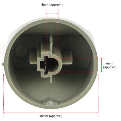 SPARES2GO Control Knob Switch for Hotpoint Hot-Ari ix Oven Cooker (Silver)