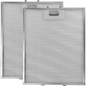 SPARES2GO Cooker Hood Grease Filter Extractor Vent Fan Metal Mesh (318 x 258mm, Pack of 2)