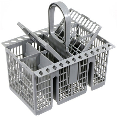 SPARES2GO Cutlery Cage Basket compatible with Kenwood Dishwasher (Grey