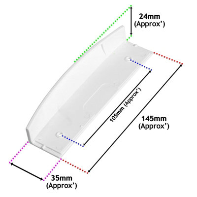 SPARES2GO Door Handgrip Handle compatible with Bosch Fridge Freezers (White, 145mm)