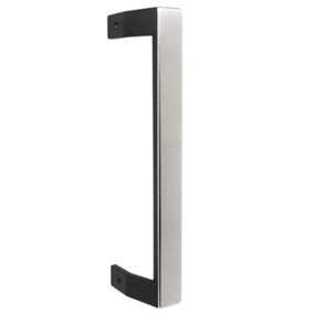 SPARES2GO Door Handle Grab Bar compatible with Beko CFP169 FFP167 Fridge Freezer 5907610700 (Silver / Black, 330mm)