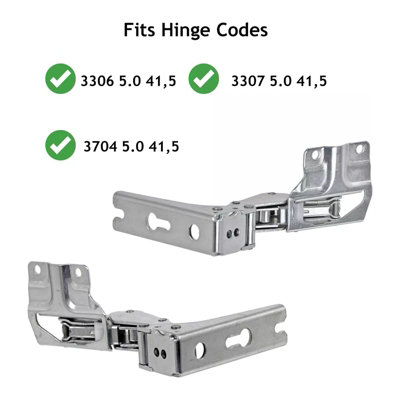 SPARES2GO Door Hinge for Bosch Neff Siemens Fridge Freezer Pair 3704 ...
