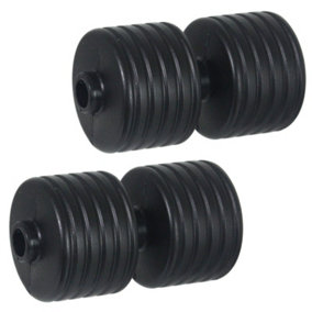 SPARES2GO Double Front Rollers compatible with Qualcast Suffolk Punch 30 30SK 30S 35S 43S 43SL Lawnmower (Pack of 2)