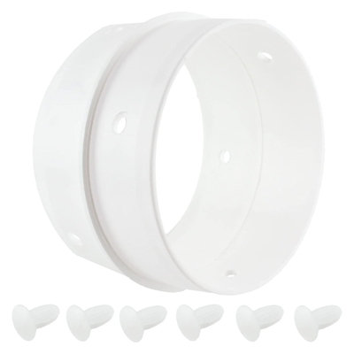 SPARES2GO Dual Vent Hose Connection Ring Kit compatible with Logik Tumble Dryer