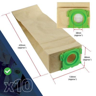 Masterpart 10 Sacchetti Microfibra Per Aspirapolvere Sebo - Compatibili X1, X2, X3, X4, X5, C1, C2, C3, G370
