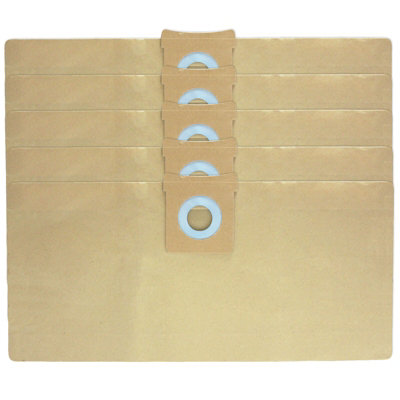 SPARES2GO Dust Bags compatible with Titan 16L 20L 30L 40L Vacuum Cleaner Pack of 5