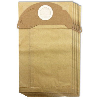 SPARES2GO Dust Bags Filter Kit compatible with KARCHER WD2 Wet Dry Vacuum Cleaner x 5