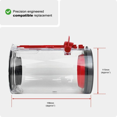 SPARES2GO Dust Bin Container for DYSON V10 SV12 SV27 Animal Absolute ...