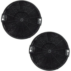 SPARES2GO EFF75 Type Carbon Filters compatible with Zanussi Oven Cooker Hood Vent Extractor (Pack of 2 Filters)