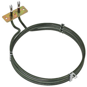 SPARES2GO Electric Heater Element compatible with Whirlpool AKP951 AKP952 G2P70F Fan Oven Cooker (2500W, 3 Turn)