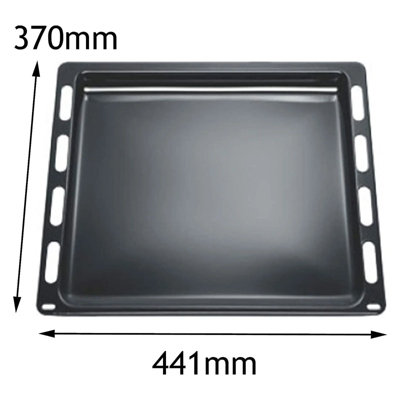 SPARES2GO Enamel Baking Drip Tray compatible with Siemens Oven Cooker (441 x 370 x 22mm)