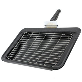 SPARES2GO Enameled Grill Pan Kit compatible with Falcon Oven Cooker (445 x 276 x 34 mm)
