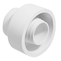 SPARES2GO External Toilet Flush Cone Rubber White Pipe to Pan Sealing Flexible Stretch Washer WC Connector