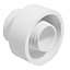 SPARES2GO External Toilet Flush Cone Rubber White Pipe to Pan Sealing Flexible Stretch Washer WC Connector