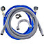 SPARES2GO Fill Hose + Drain Extension Kit for Washing Machine or Dishwasher (2.5m + 3.5m)