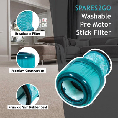 4 X FILTRO Post Motore HEPA Per Aspirapolvere Dyson DC25 DC25I