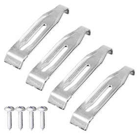 SPARES2GO Fixing Bracket Installation Kit compatible with Smeg Hob 698290402 (Stainless Steel)