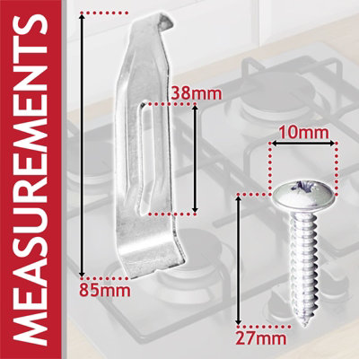 KIT STAFFE FISSAGGIO PIANOCOTTURA 4 STAFFE 4 VITI Smeg UNIVERSALE - Foto 7