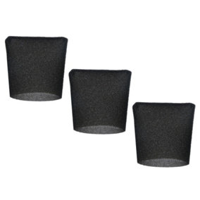 SPARES2GO Foam Filter Sleeve compatible with Lidl Parkside PNTS 1250 1300 1400 1500 Wet & Dry Vacuum Cleaner (22cm, Pack of 3)