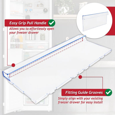 SPARES2GO Freezer Drawer Cover for Beko CCFM CFG CNA CSA CSG CXF DRC ...