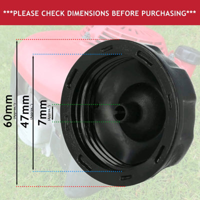 SPARES2GO Fuel Tank Cap for Flymo XL500 Petrol Lawnmower with GCV160 Engine
