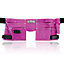 SPARES2GO Gardening Tool Belt Pink Double Leather 11 Pouch Purple Holder Adjustable Suede
