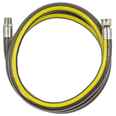 SPARES2GO Gas Supply Hose Oven Cooker Micropoint Bayonet Pipe Extra Long UNIVERSAL 6ft 1/2" LPG
