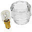SPARES2GO Glass Lamp Lens Cover + 25w Light Bulb compatible with Siemens Oven Cooker