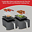 SPARES2GO Grill Shelf Racks Compatible with Ninja Foodi AF300 AF400 AF451 Air Fryer (+ 4 Skewers)