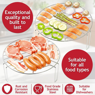 SPARES2GO Grill Wire Rack Stainless Steel Turntable Stand for Caple ...
