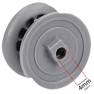 SPARES2GO Guide Support Rail Basket Wheel for Kenwood Dishwasher