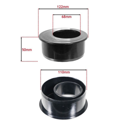 SPARES2GO Gutter Down Pipe Drain Adaptor 68mm Rain Water to 110mm Underground Drainage Reducer