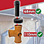 SPARES2GO Gutter Down Pipe Drain Adaptor 68mm Rain Water to 110mm Underground Drainage Reducer