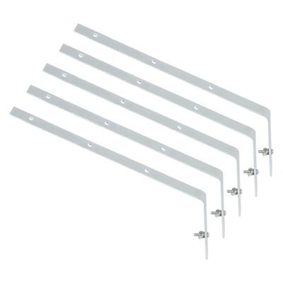 SPARES2GO Gutter Top Rafter Bracket Universal Galvanised Steel Fascia Support Fixings (Pack of 5, 300mm)