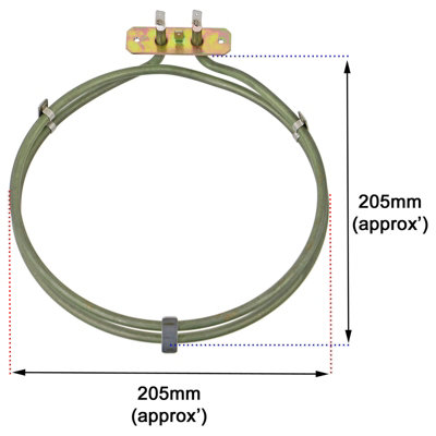 SPARES2GO Heating Element compatible with Hygena AE6BMS Oven Cooker (2 Turn, 2100W)