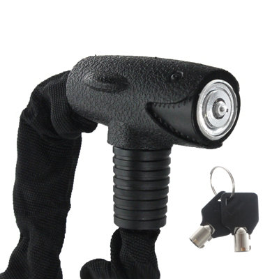 SPARES2GO Heavy Duty Hardened Steel Security Chain Lock with Nylon Cover (3ft)