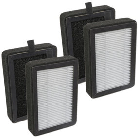 SPARES2GO HEPA Filter compatible with Levoit LV-H128 LV-H13EU Air Purifier LV-H128-RF LV-13EU-RF (Pack of 4 Filters)