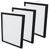 SPARES2GO HEPA Filter Set compatible with Meaco Dehumidifier 12L 12LE Low Energy Platinum (Pack of 3 Filters)