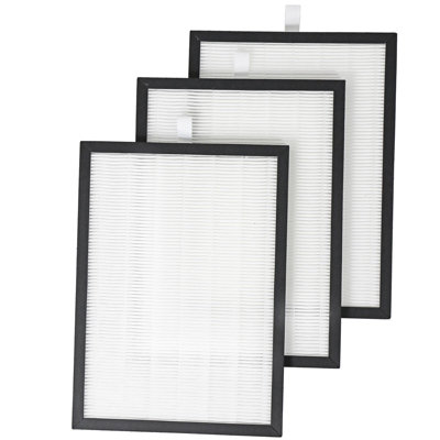 SPARES2GO HEPA Filter Set compatible with Meaco Dehumidifier 20L 20LE Low Energy Platinum (Pack of 3 Filters)